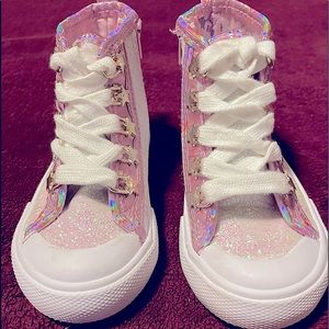 Kids Minnie mouse high top sparkly sneakers